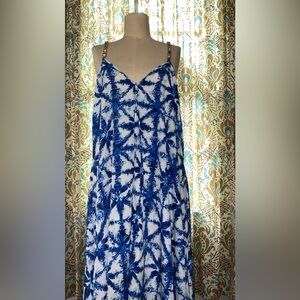 Blue and White Women's Dress MICHAEL KORS L/XL